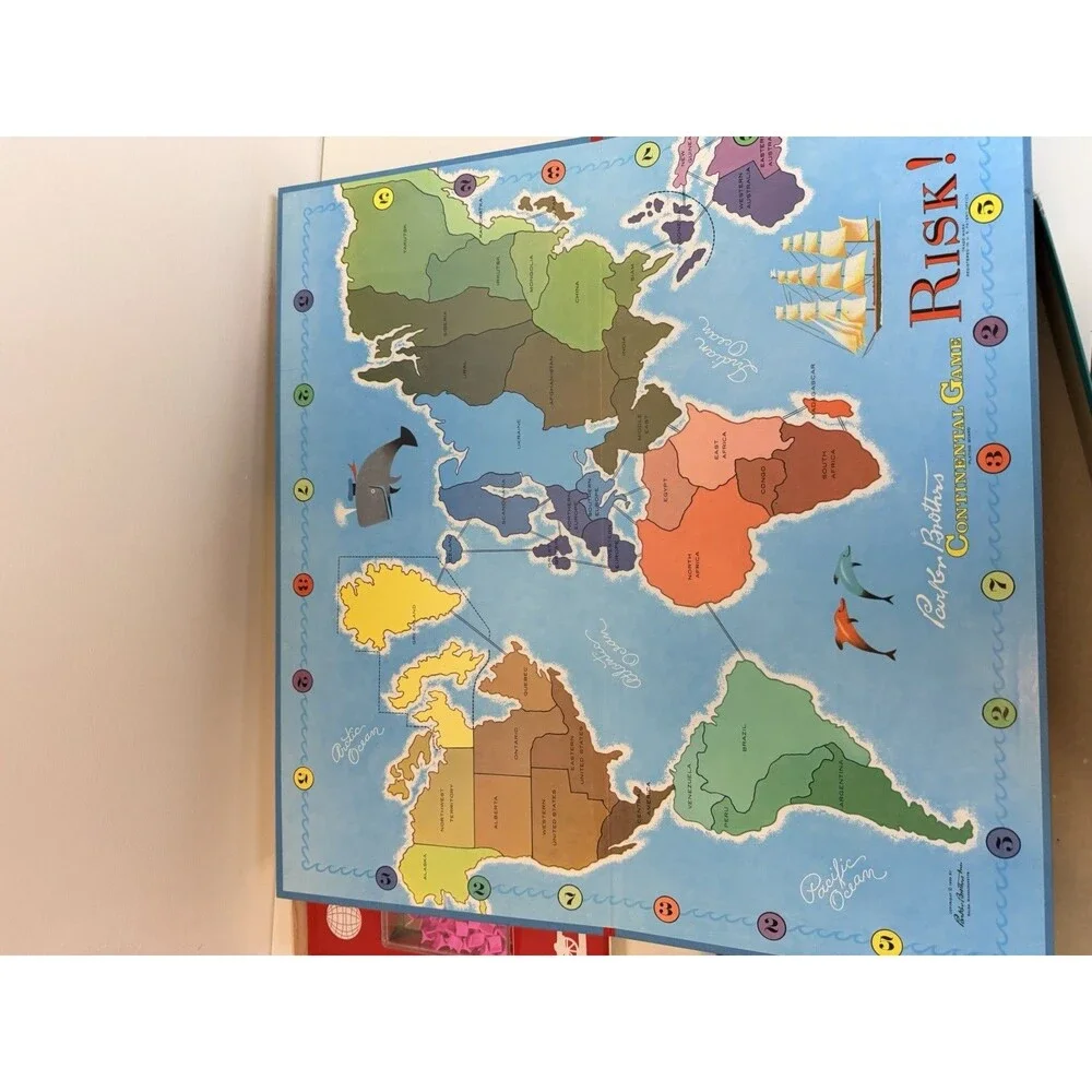 Vintage 1968 Risk Parker Brothers Continental Board Game Made USA Complete